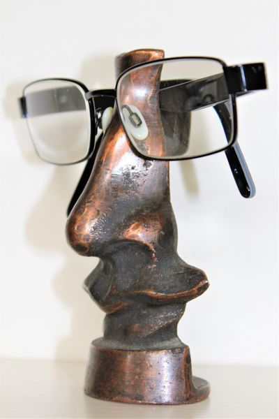Bronze Spectacle Stand in the Shape of a Nose