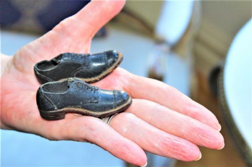 A Pair of Tiny Hand Made Leather Shoes