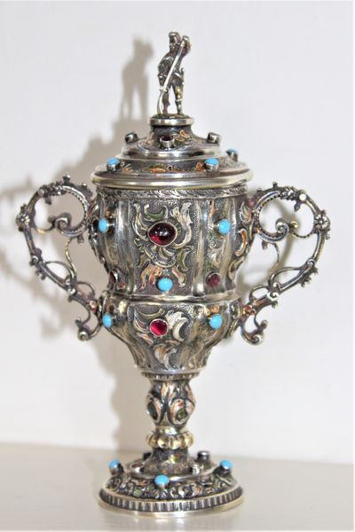 Decorative Silver Lidded Cup