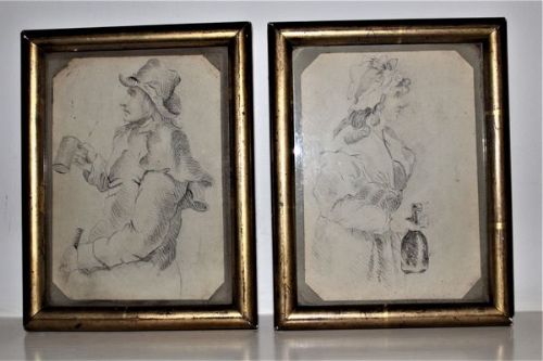 A Pair of Pencil Sketches