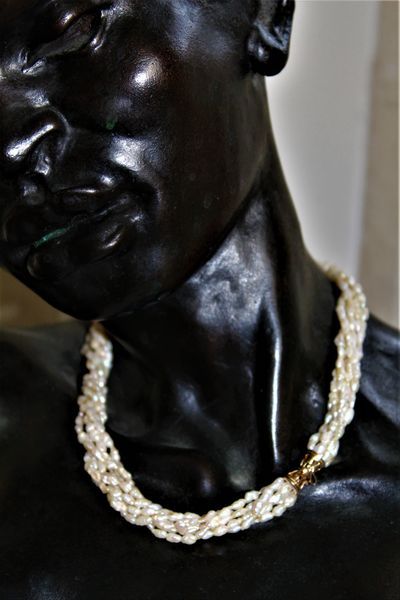 A Seed Pearl Rope Twist Necklace