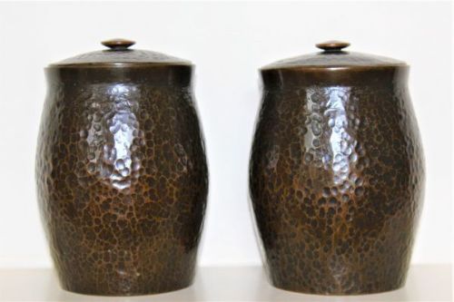 A Pair of Japanese Bronze Tea Canisters