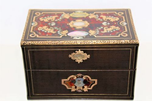 French Perfume Casket Containing Three Gilded Bottles