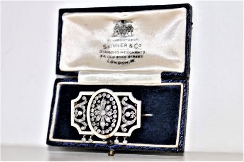 fig 1. Diamond and Enamel Brooch