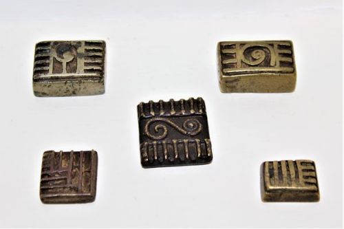 Five African Akan Bronze Gold Weights
