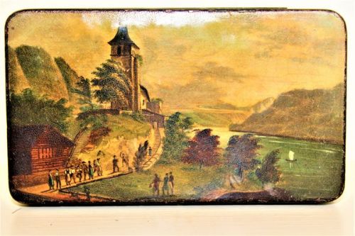 Hand Painted Tole Ware Tobacco Box