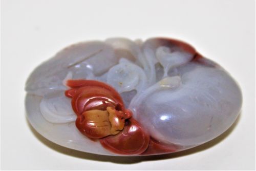 Finely  Carved Chinese Agate Pendant