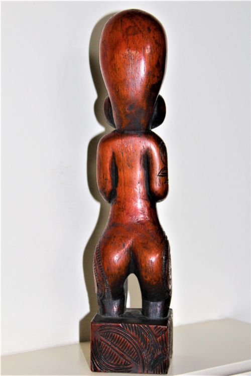 A MAORI SOUTHSEA ISLANDS HARDWOOD FIGURE - ADDITIONAL PHOTO 6