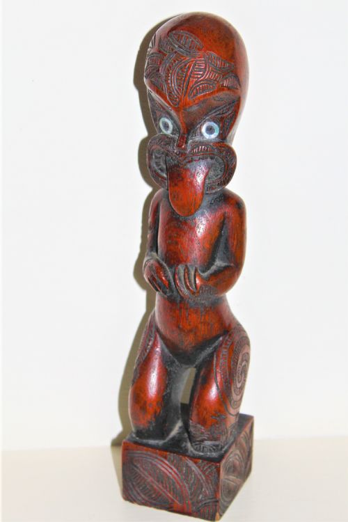 A MAORI SOUTHSEA ISLANDS HARDWOOD FIGURE - ADDITIONAL PHOTO 9