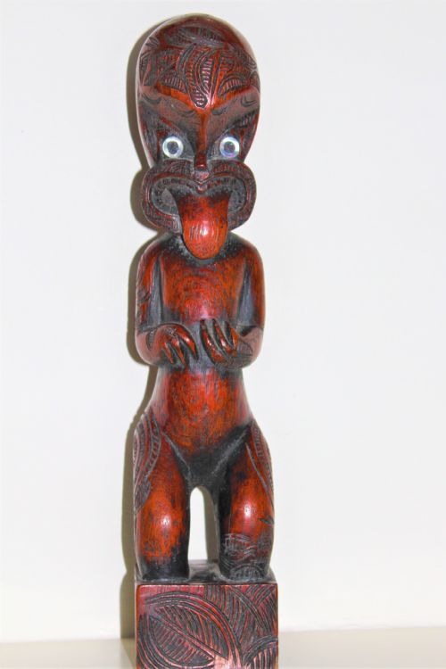 A MAORI SOUTHSEA ISLANDS HARDWOOD FIGURE - ADDITIONAL PHOTO 10