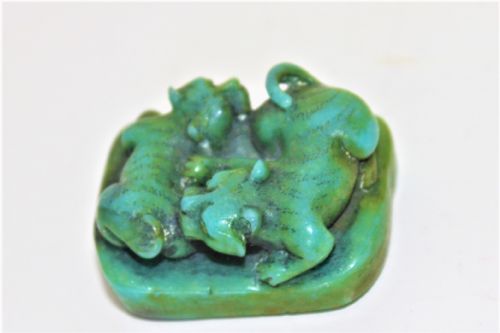 Finely Carved Hard Stone Signed Netsuke