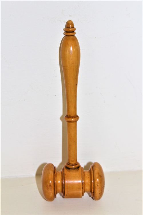 A Finely Turned Hardwood Vintage Auctioneers Gavel Circa 1900 to 1930