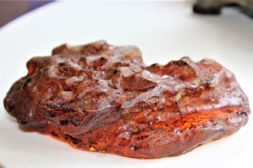 A Wonderful Large Example of an Amber Boulder in Its Natural Form the Light Filters Through as if Illuminated from the Inside
