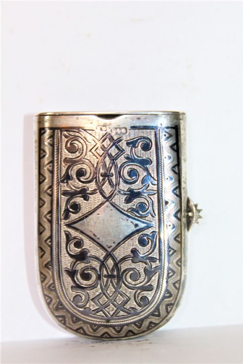 An Imperial Russian Silver Niello Vesta Case and Tinder Box. Fk.st Petersburg Circa 1890