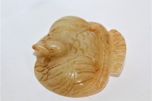 A Chinese Mythical Bird Pendant Stylishly Carved in Jade