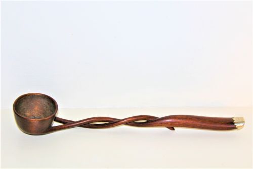 An Unusual 18th Cen.carved Hardwood Toddy Ladle Made from One Piece of Wood