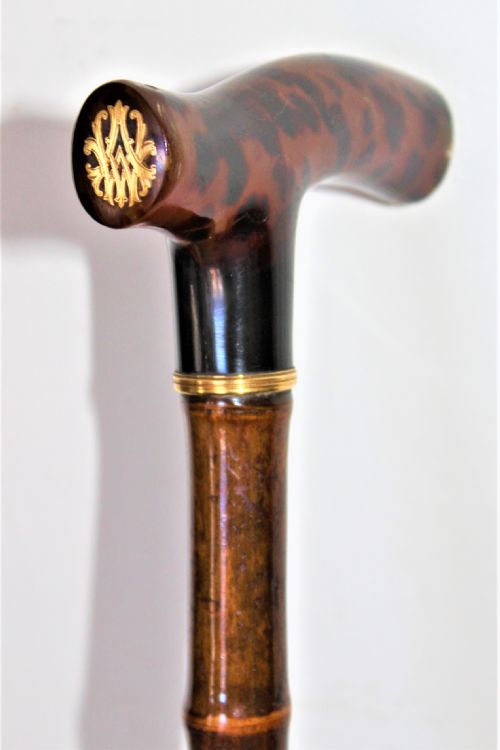 A Very Smart Walking Stick with a Tortoiseshell Handle