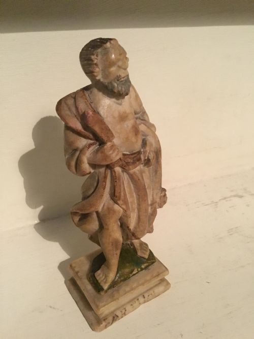AN EARLY PROBABLY 17TH CENTURY CARVED MARBLE FIGURE OF A ROMAN PHILOSOPHER - ADDITIONAL PHOTO 1