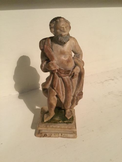 AN EARLY PROBABLY 17TH CENTURY CARVED MARBLE FIGURE OF A ROMAN PHILOSOPHER - ADDITIONAL PHOTO 5
