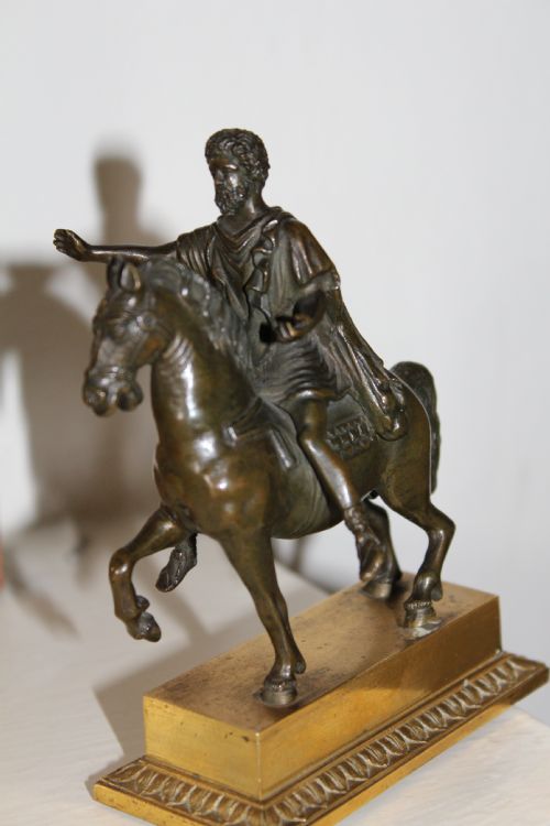 A Very Finely Cast Small Grand Tour Bronze of an Equestrian