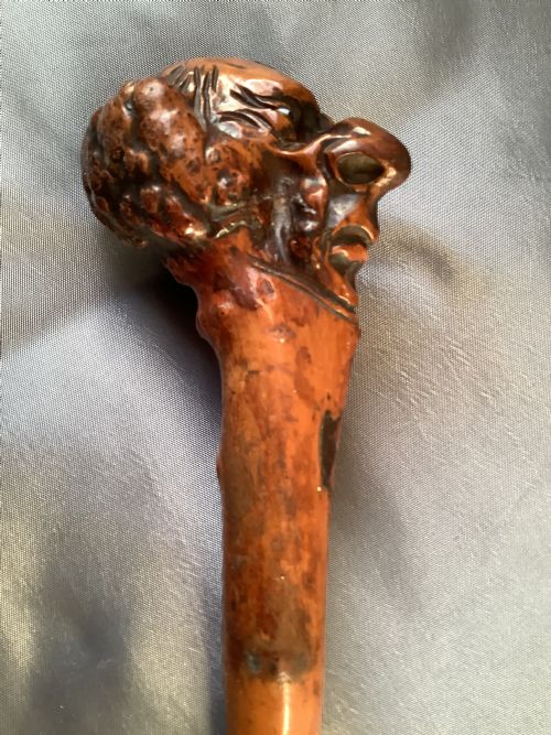 A DELIGHTFUL AND AMUSING ANTIQUE FOLK ART SWAGGERPOINTER STICK - ADDITIONAL PHOTO 2