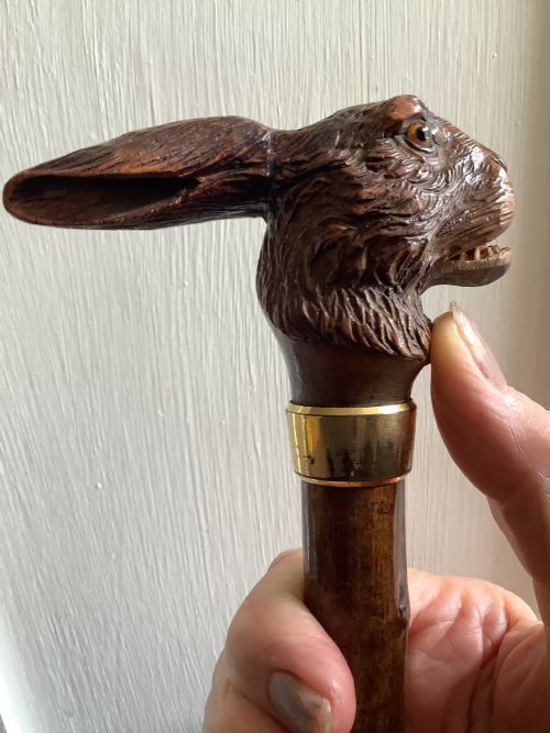 A Superb19th Century Gnarled Wood Walking Stick Handle