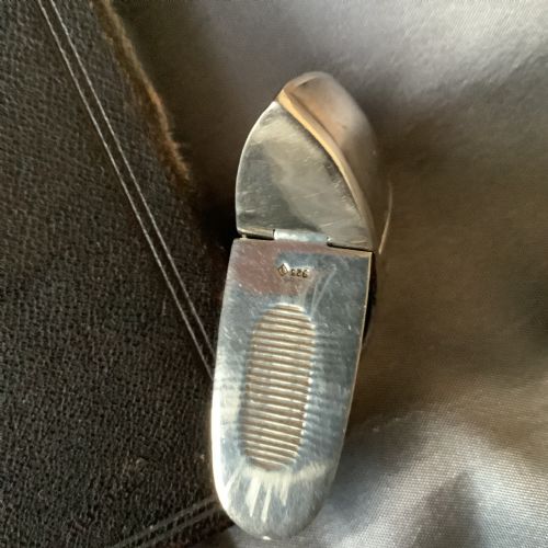 AN UNUSUAL ANTIQUE VESTA CASE STAMPED 925 - ADDITIONAL PHOTO 3