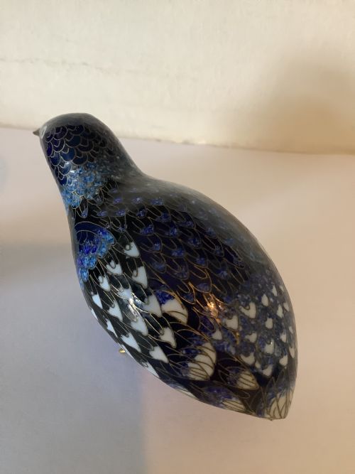 A VERY FINE AND CHARMING PAIR OF CHINESE CLOISONN QUAILS - ADDITIONAL PHOTO 5
