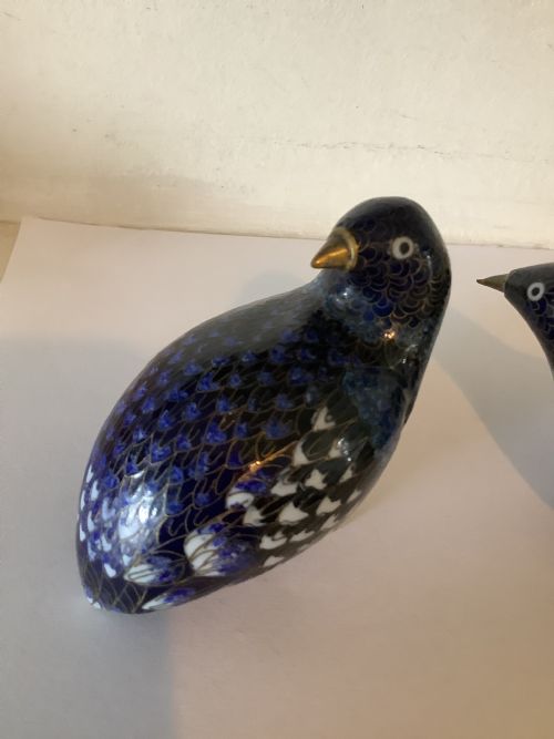 A VERY FINE AND CHARMING PAIR OF CHINESE CLOISONN QUAILS - ADDITIONAL PHOTO 6