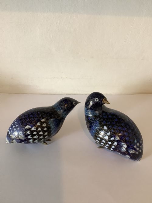 A VERY FINE AND CHARMING PAIR OF CHINESE CLOISONN QUAILS - ADDITIONAL PHOTO 8