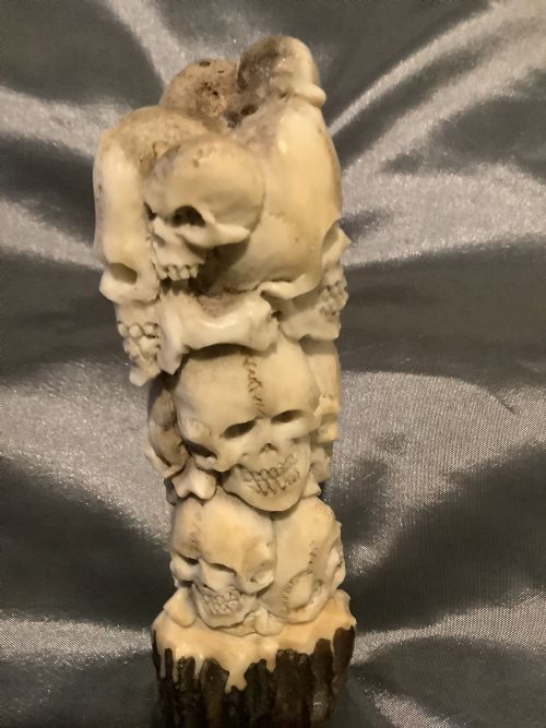 AN EXTRAORDINARY CARVED STAG HORN WALKING STICK HANDLE - ADDITIONAL PHOTO 4
