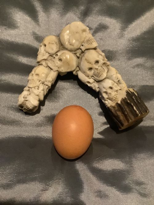 AN EXTRAORDINARY CARVED STAG HORN WALKING STICK HANDLE - ADDITIONAL PHOTO 6