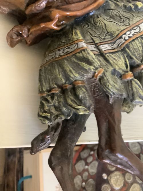 A SPECTACULAR COLD PAINTED SIGNED BERGMAN BRONZE OF AN ARABIC MAN RIDING A CAMEL - ADDITIONAL PHOTO 6