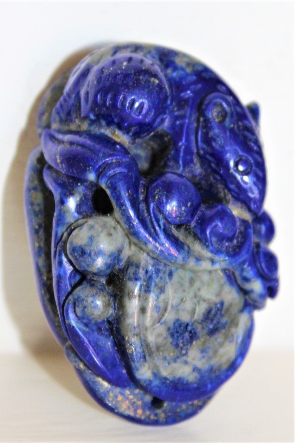 Lapis Lazuli Carved Pendant