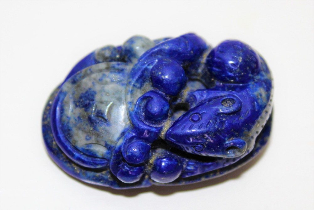 Lapis Lazuli Carved Pendant View V