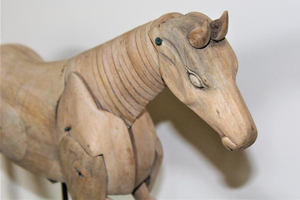 Wooden Artists Vintage Lay Horse View VI