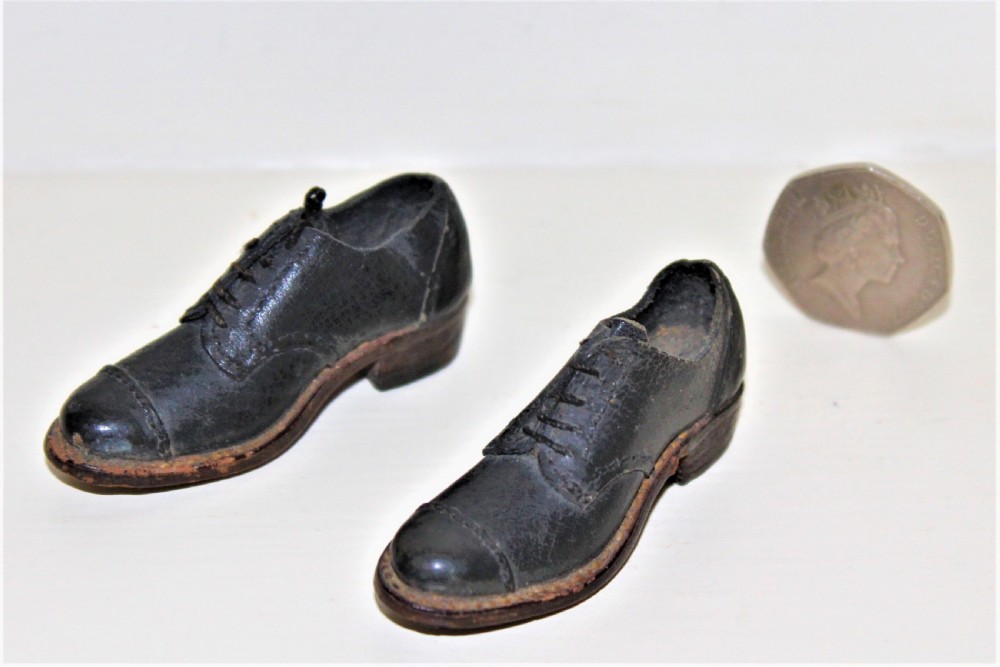 A Pair of Tiny Hand Made Leather Shoes View VI