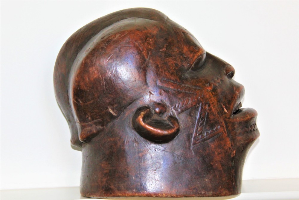 A large well carved  African Tribal head mask View V