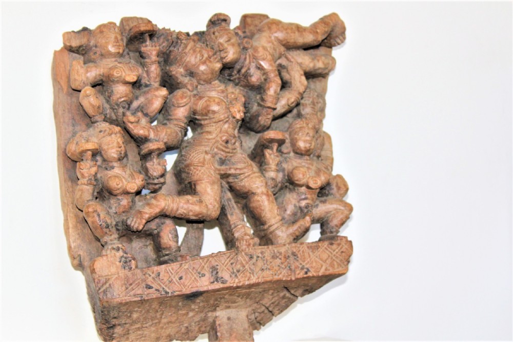 An Indian erotic wood carved panel Circa 1800 to 1850 View IV