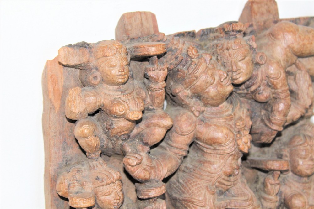 An Indian erotic wood carved panel Circa 1800 to 1850 View V