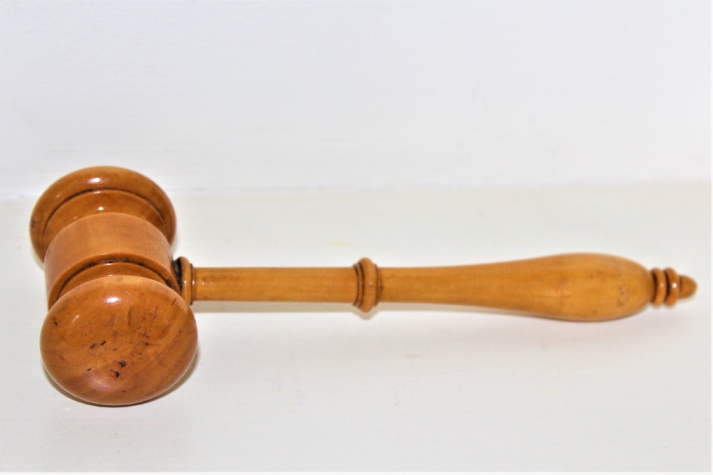 A finely turned hardwood vintage auctioneers gavel Circa 1900 to 1930 View II