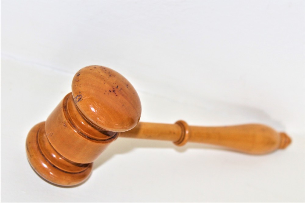 A finely turned hardwood vintage auctioneers gavel Circa 1900 to 1930 View III