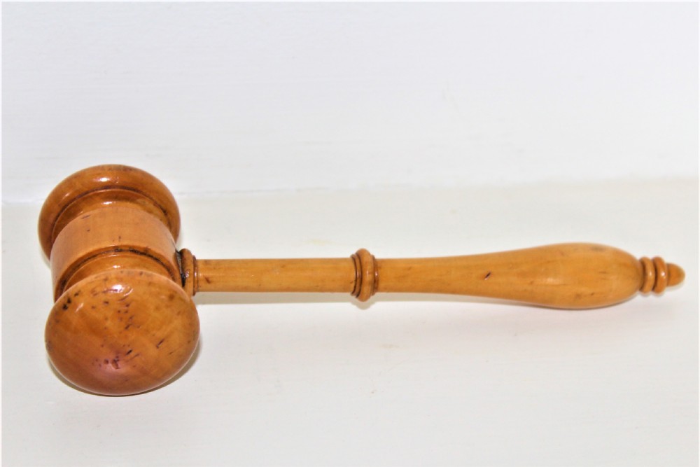 A finely turned hardwood vintage auctioneers gavel Circa 1900 to 1930 View IV