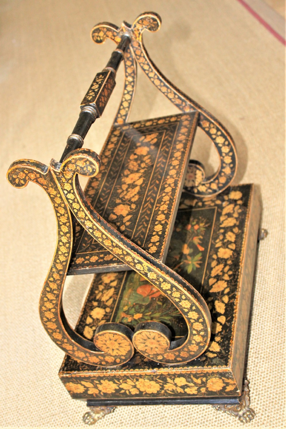 A Regency pen work table book stand in the Chinoiserie style 