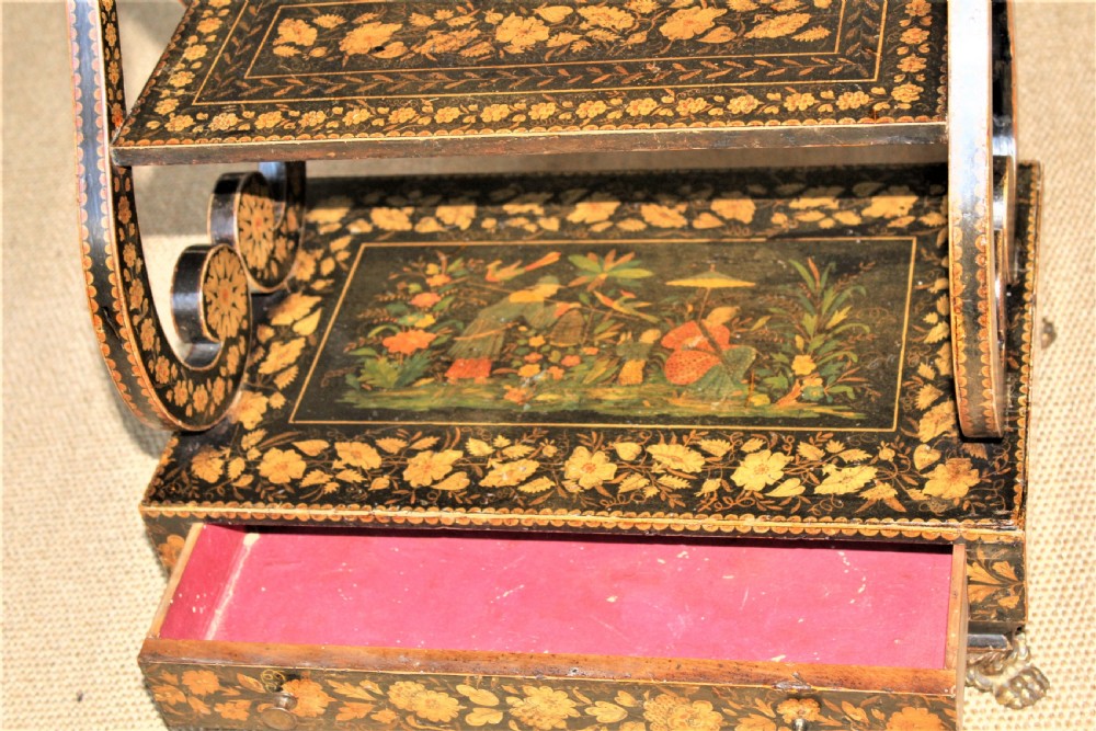 A Regency pen work table book stand in the Chinoiserie style  View V