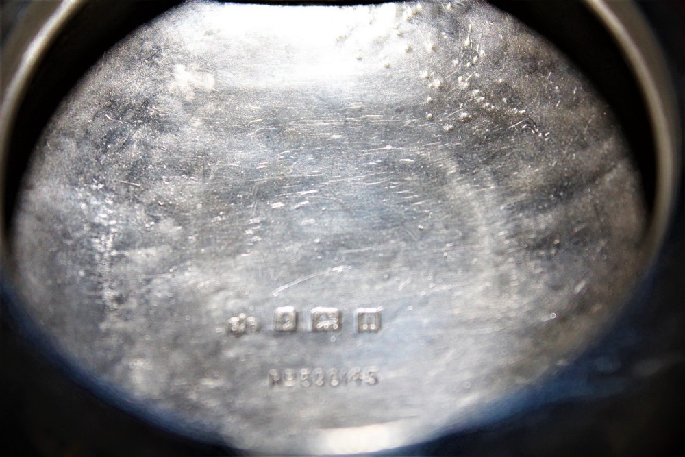 A rare silver circular tobacco box with a concealed vesta case in the lid  View IX