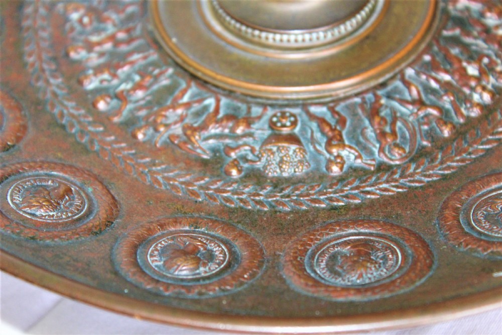 A stunning classical grand tour bronze inkwell of exceptional quality  Circa 1840 View V