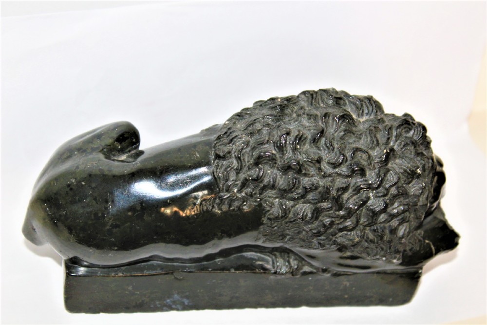 A finely carved grand tour serpentine lion after Antonio Canova circa 1860 View VII