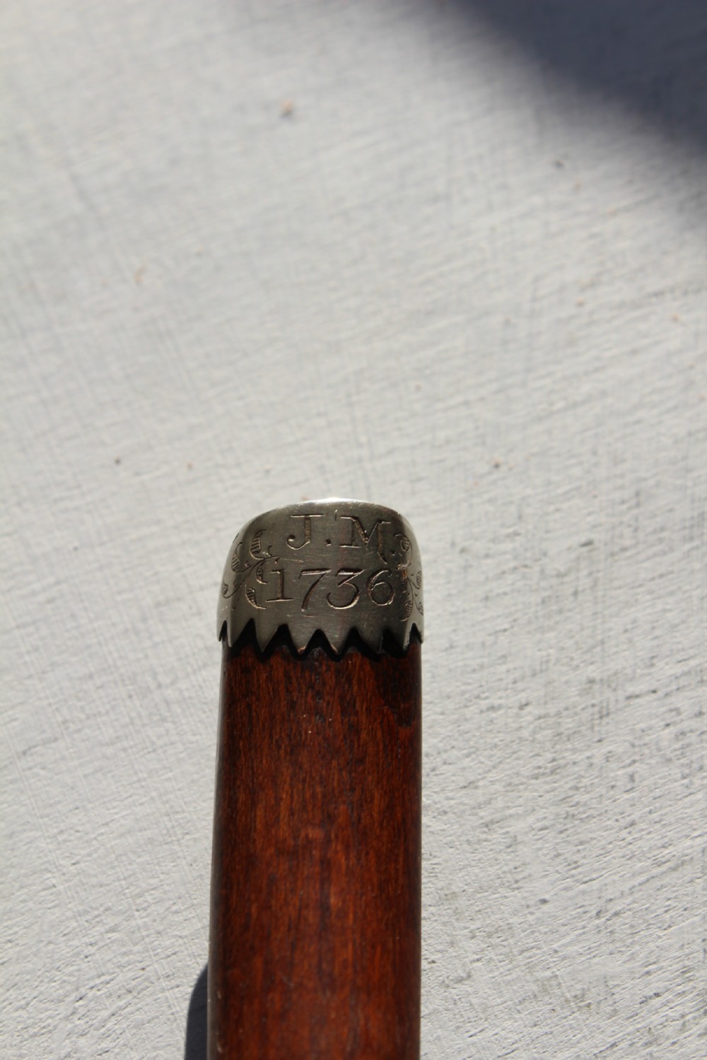 An unusual 18th Cen.carved hardwood toddy ladle made from one piece of wood  View IV