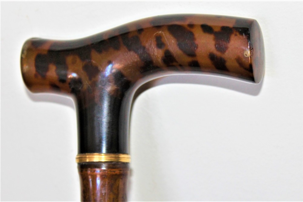 A very smart walking stick with a tortoiseshell handle  View IV